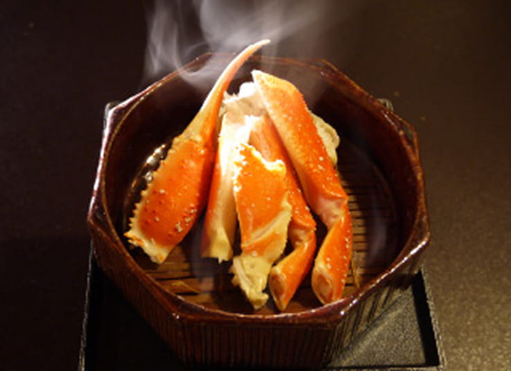 蟹の温泉蒸し